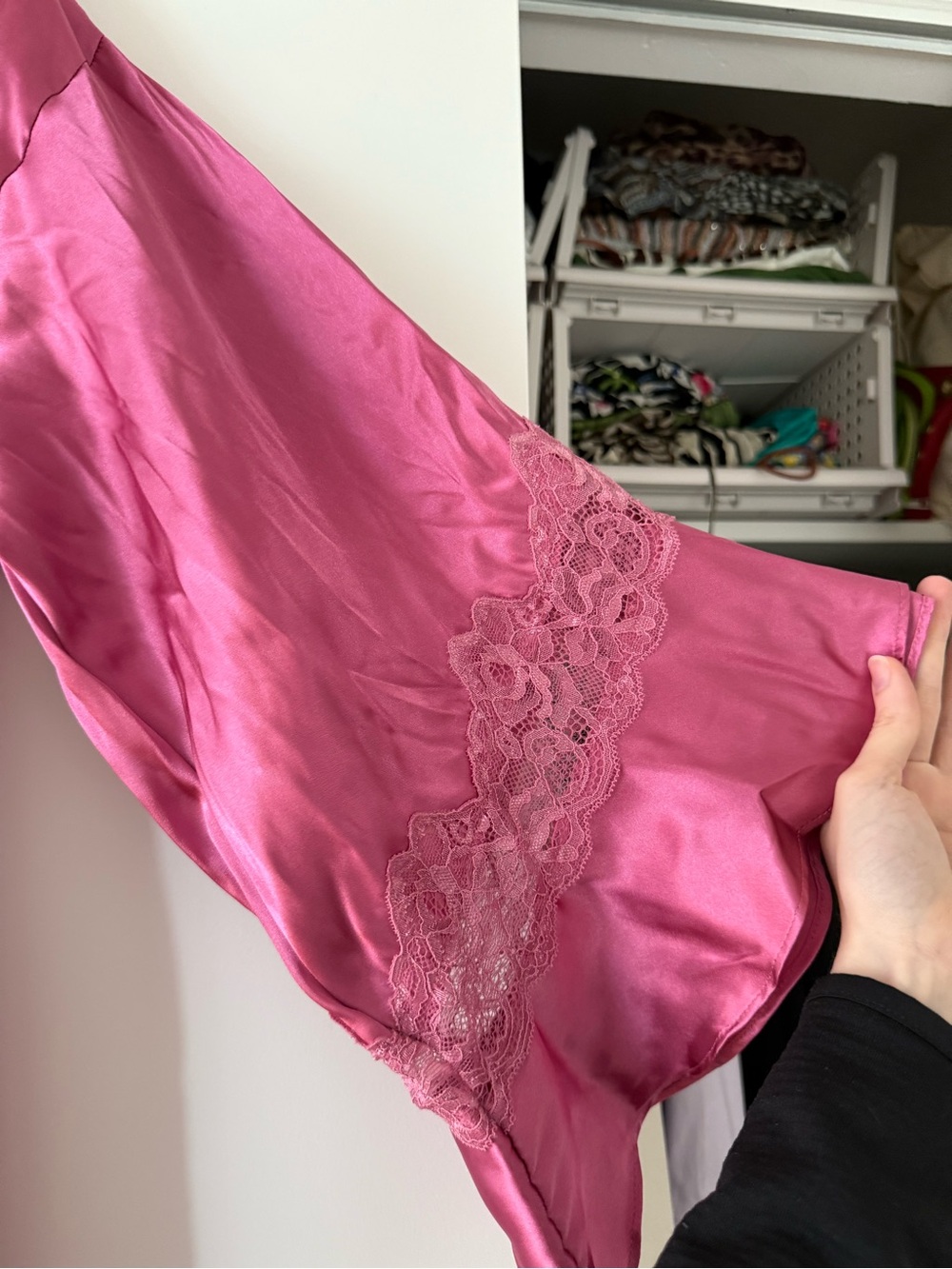 Pink Silky Robe - Picture 3 of 5